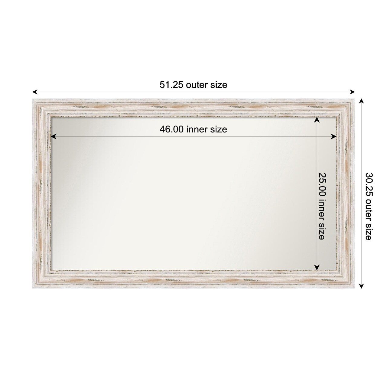 Alexandria Non-Beveled Custom Framed Bathroom Vanity Wall Mirror